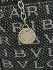 ロゴマニアショルダーバッグ ブラック