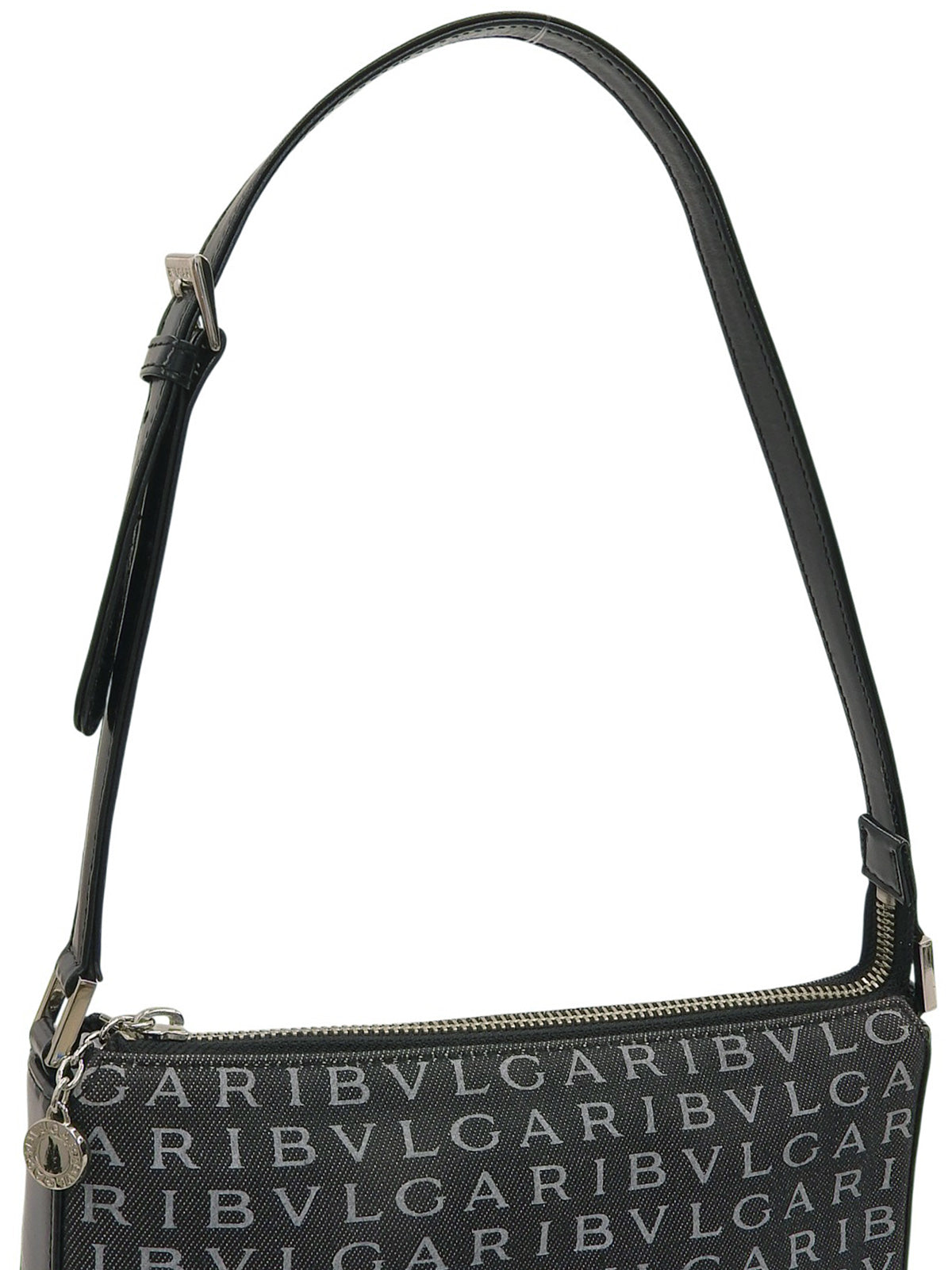 ロゴマニアショルダーバッグ ブラック