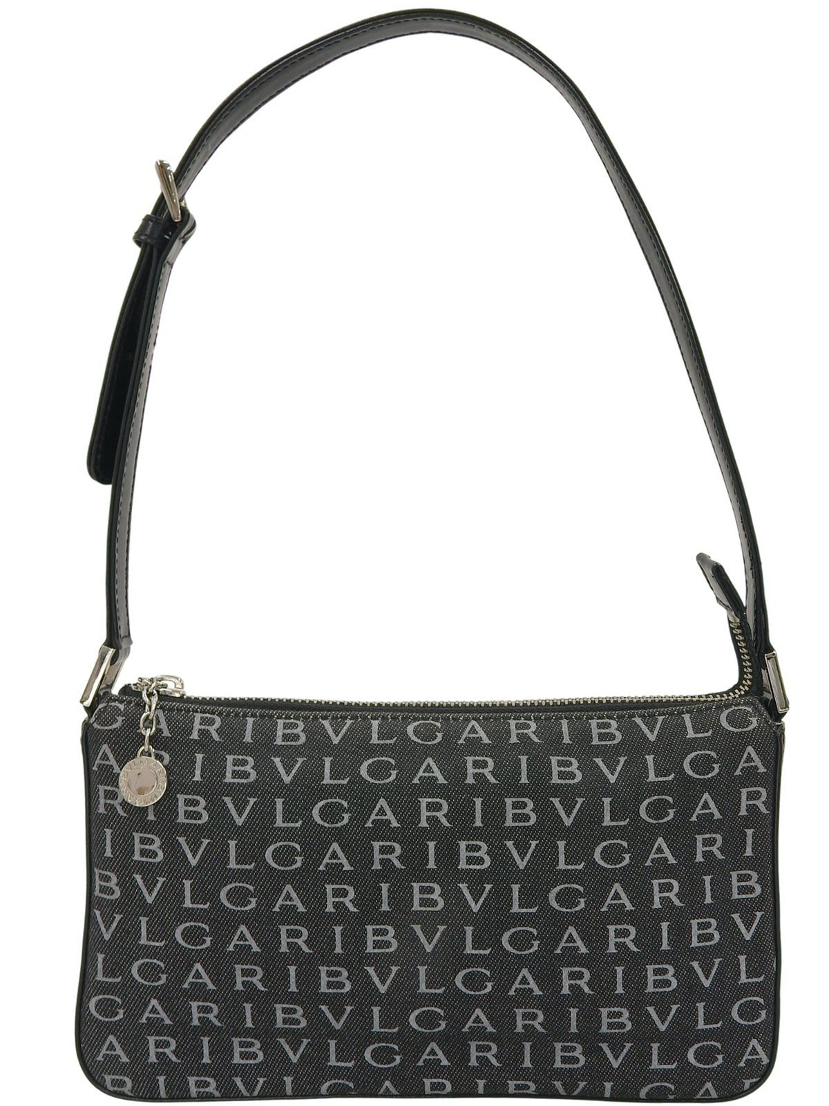 ロゴマニアショルダーバッグ ブラック