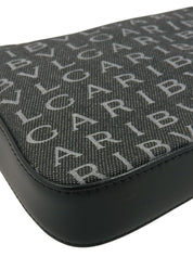 ロゴマニアショルダーバッグ ブラック