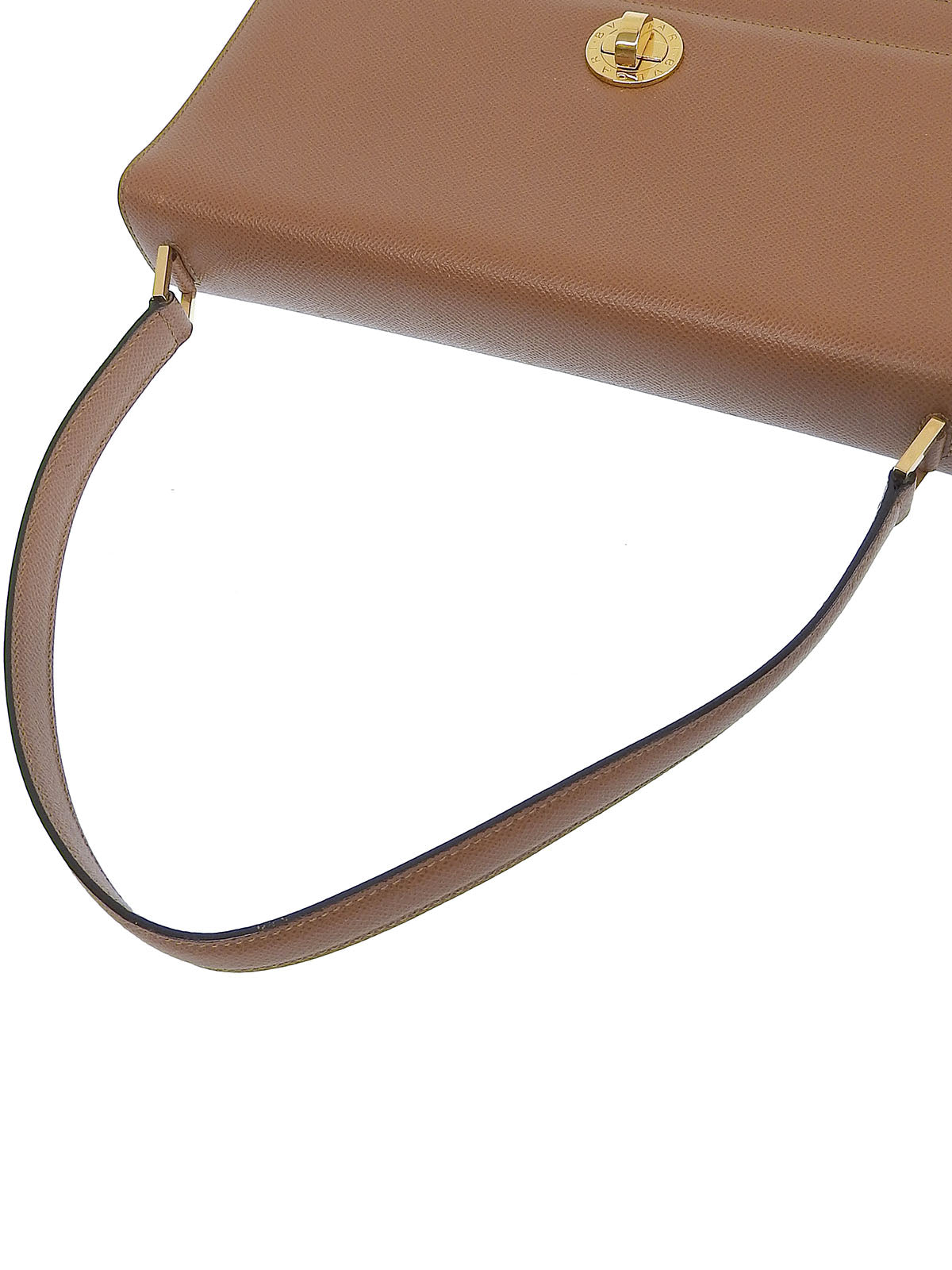 ロゴターンロックワンショルダーバッグ ブラウン