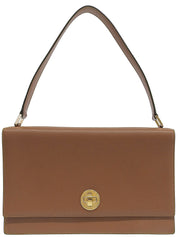 ロゴターンロックワンショルダーバッグ ブラウン