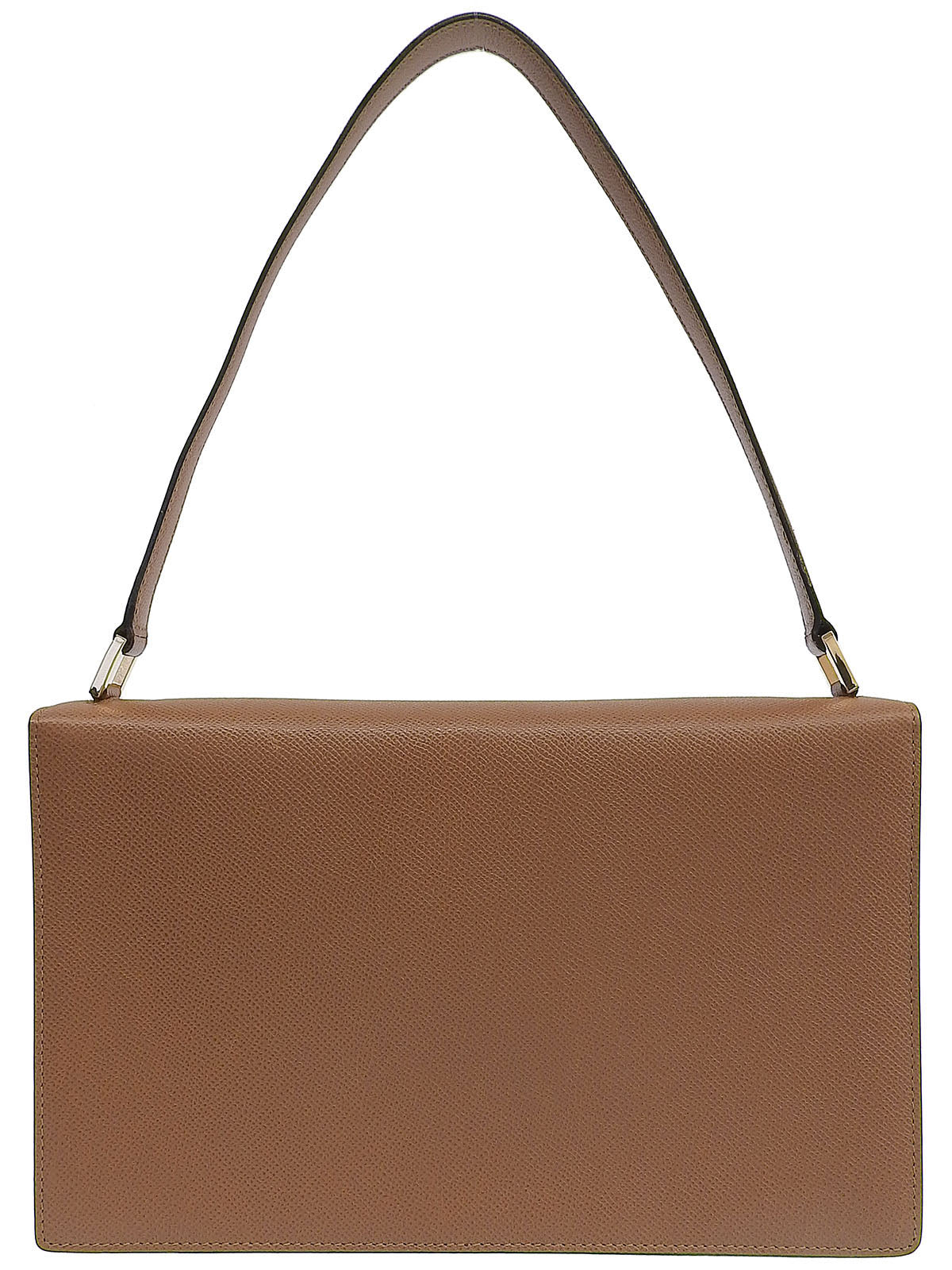 ロゴターンロックワンショルダーバッグ ブラウン