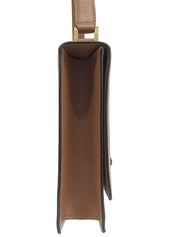 ロゴターンロックワンショルダーバッグ ブラウン