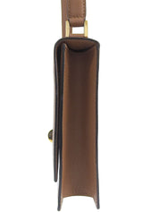 ロゴターンロックワンショルダーバッグ ブラウン