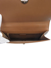 ロゴターンロックワンショルダーバッグ ブラウン