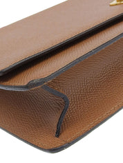 ロゴターンロックワンショルダーバッグ ブラウン