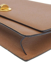 ロゴターンロックワンショルダーバッグ ブラウン