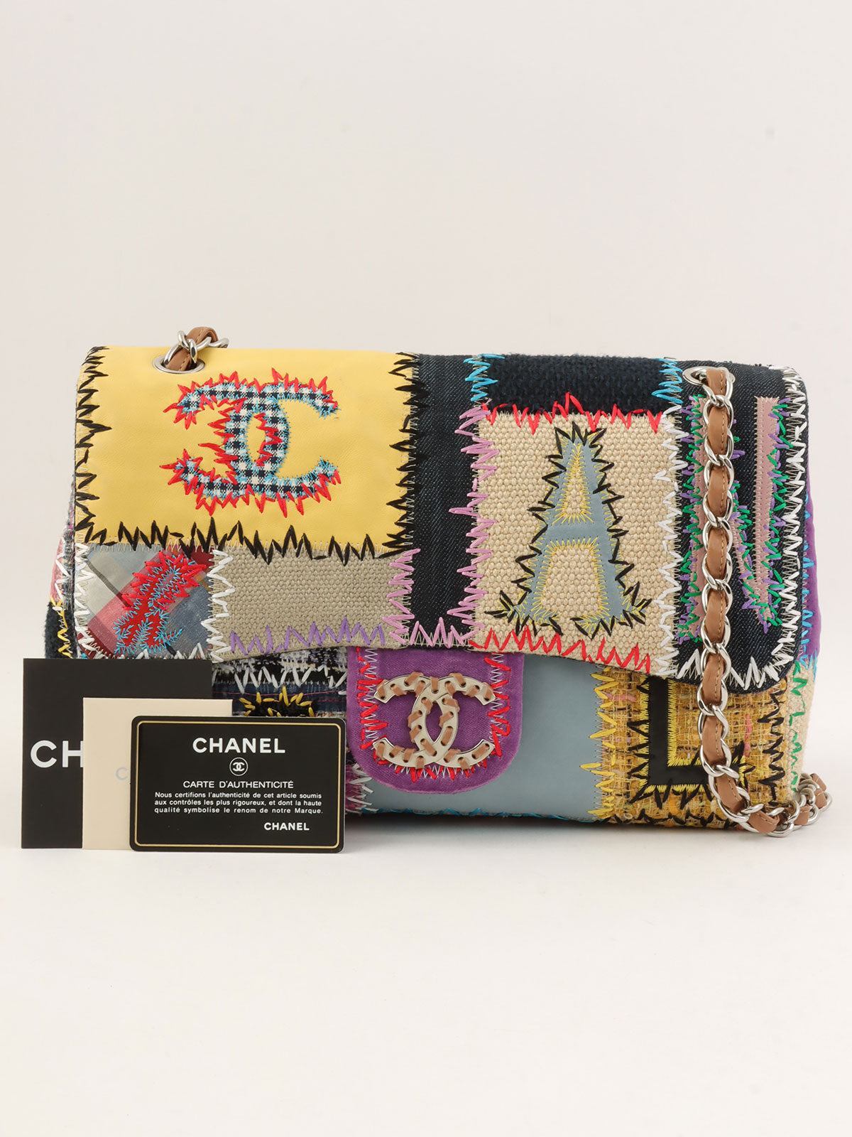 2010年頃製 パッチワークCCマークチェーンショルダーバッグ マルチ