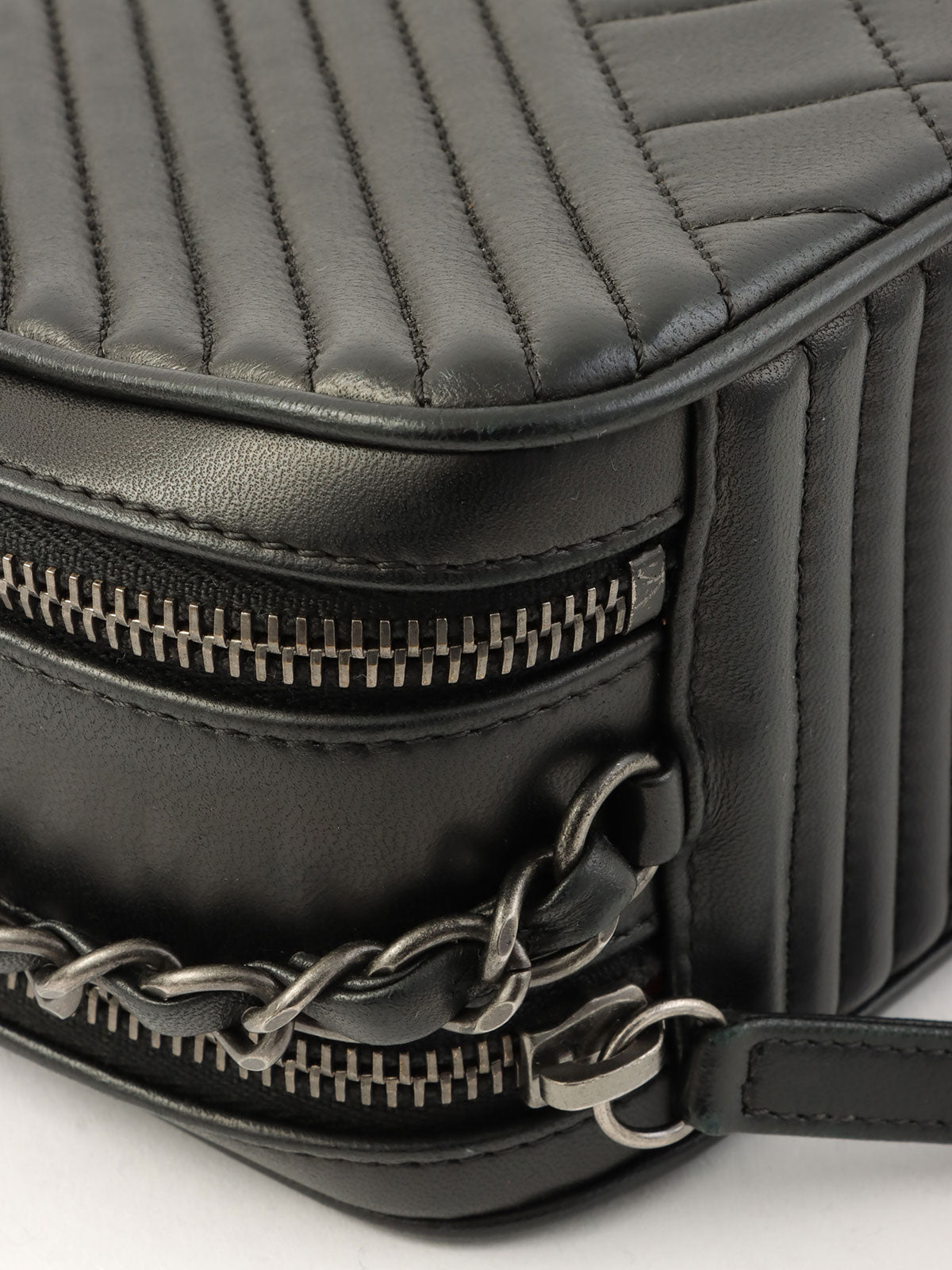 2014 CC Mark Charm Chain Shoulder Bag Black