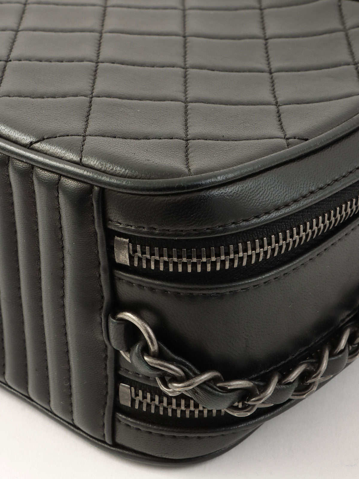 2014 CC Mark Charm Chain Shoulder Bag Black