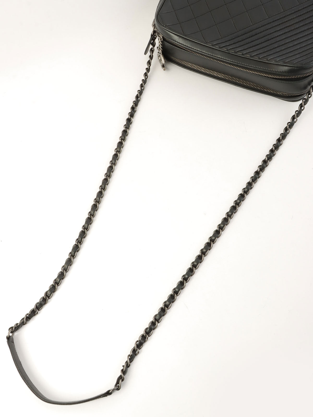 2014 CC Mark Charm Chain Shoulder Bag Black