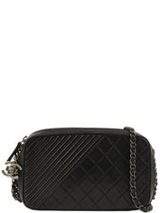 2014 CC Mark Charm Chain Shoulder Bag Black