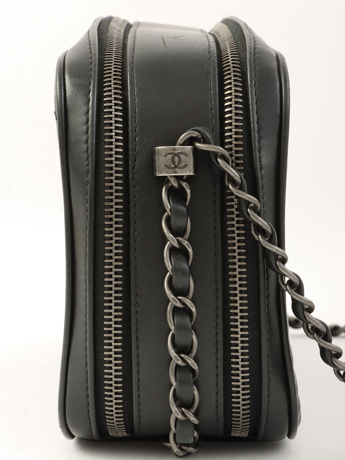 2014 CC Mark Charm Chain Shoulder Bag Black