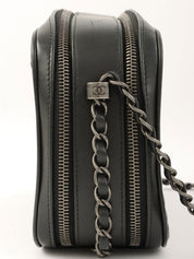 2014 CC Mark Charm Chain Shoulder Bag Black