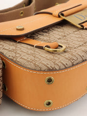 Trotter Pattern Street Chic Shoulder Bag in Beige