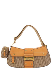 Trotter Pattern Street Chic Shoulder Bag in Beige