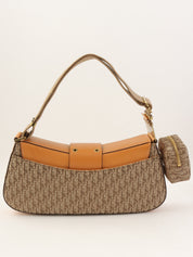 Trotter Pattern Street Chic Shoulder Bag in Beige
