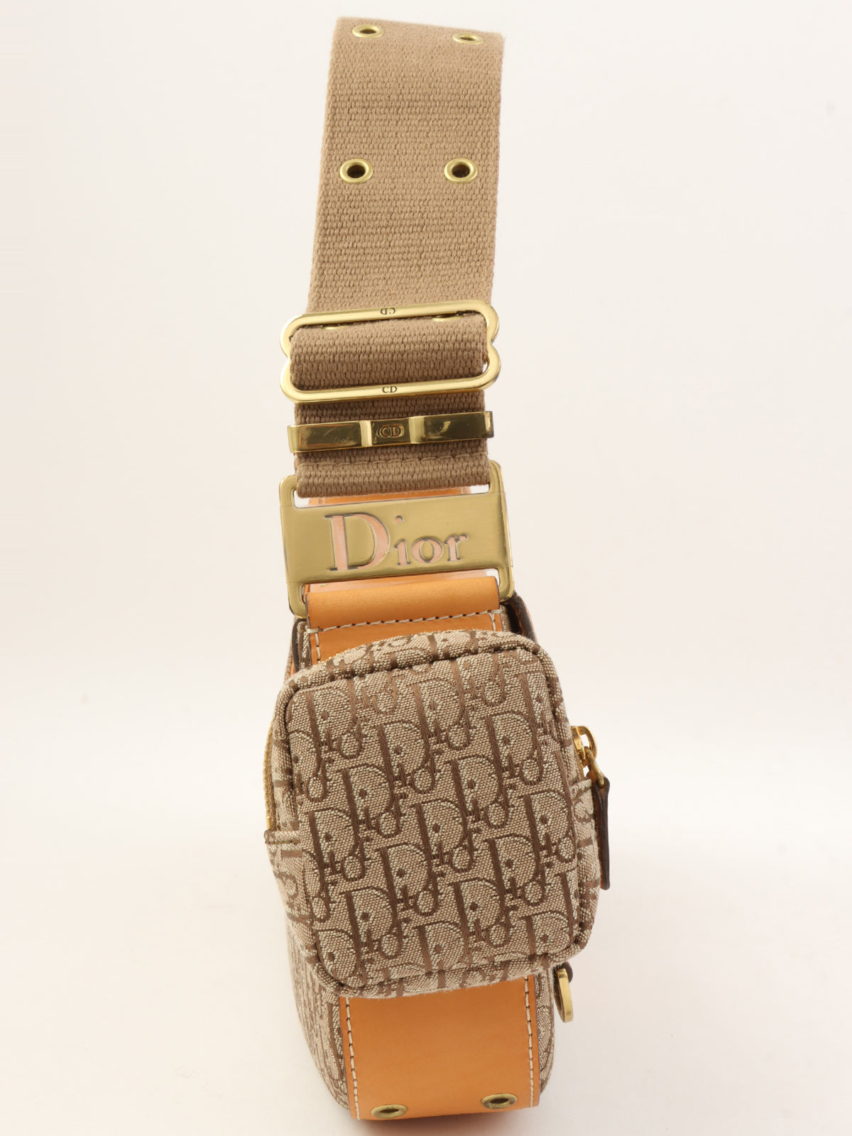 Trotter Pattern Street Chic Shoulder Bag in Beige