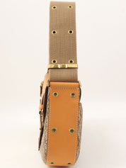 Trotter Pattern Street Chic Shoulder Bag in Beige