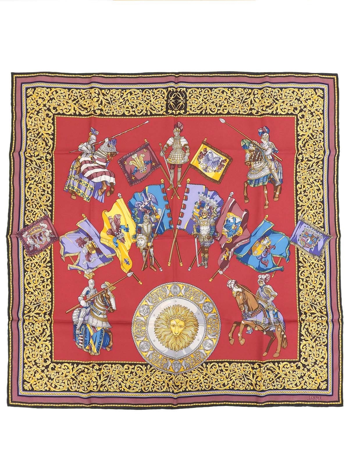 マルチモチーフスカーフ ボルドー/マルチ