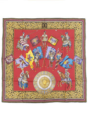 マルチモチーフスカーフ ボルドー/マルチ