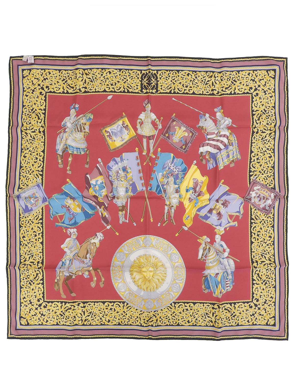 Multi-motif scarf Bordeaux/Multi