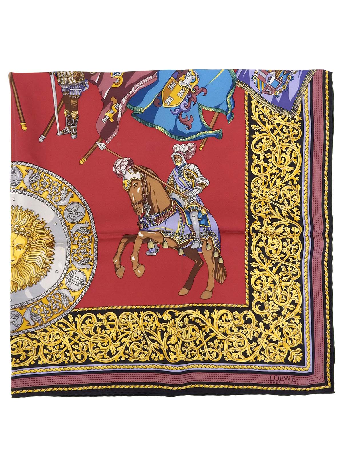 多图案丝巾 波尔多/多色