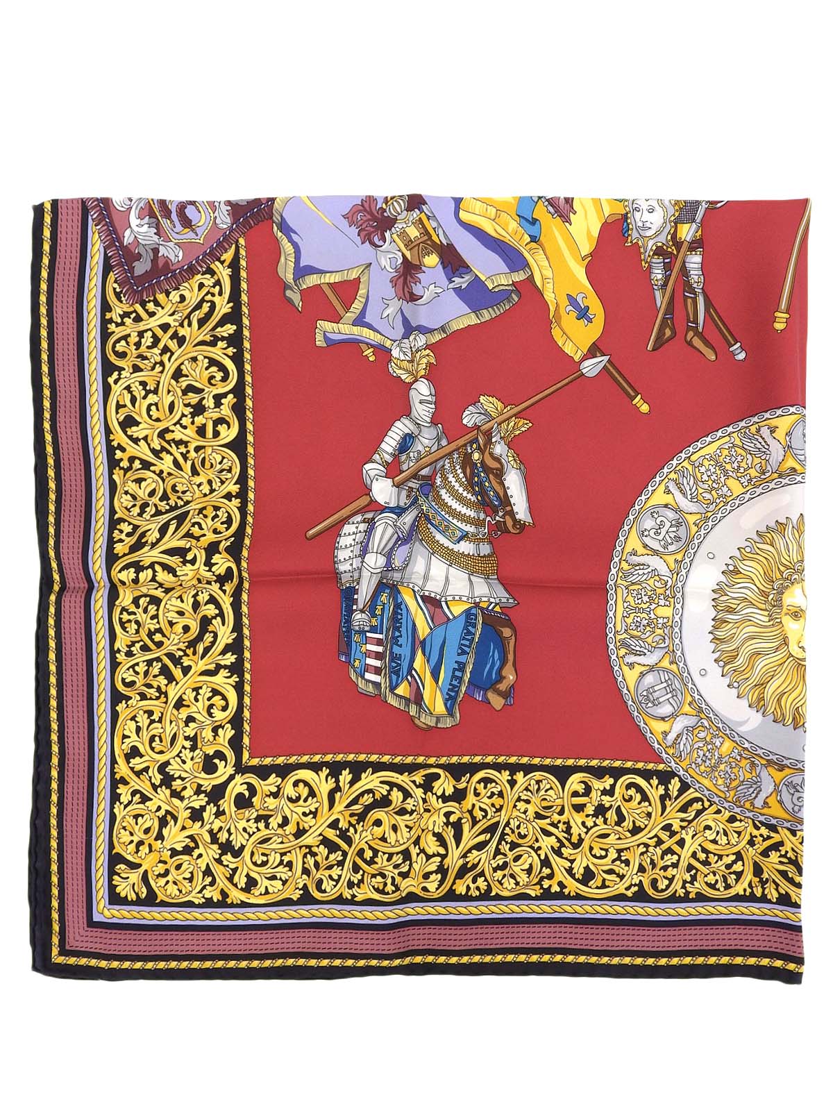 マルチモチーフスカーフ ボルドー/マルチ