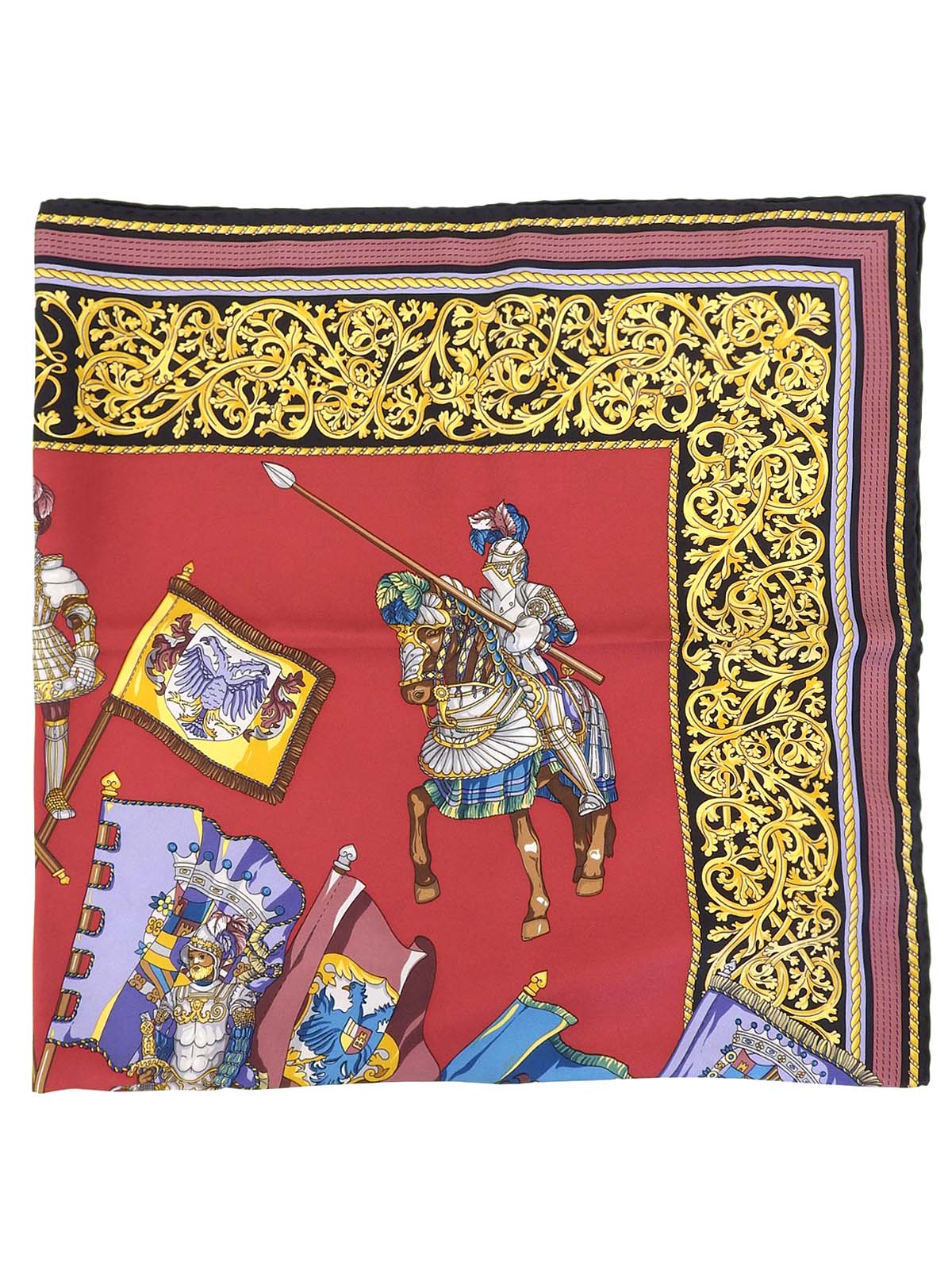 Multi-motif scarf Bordeaux/Multi