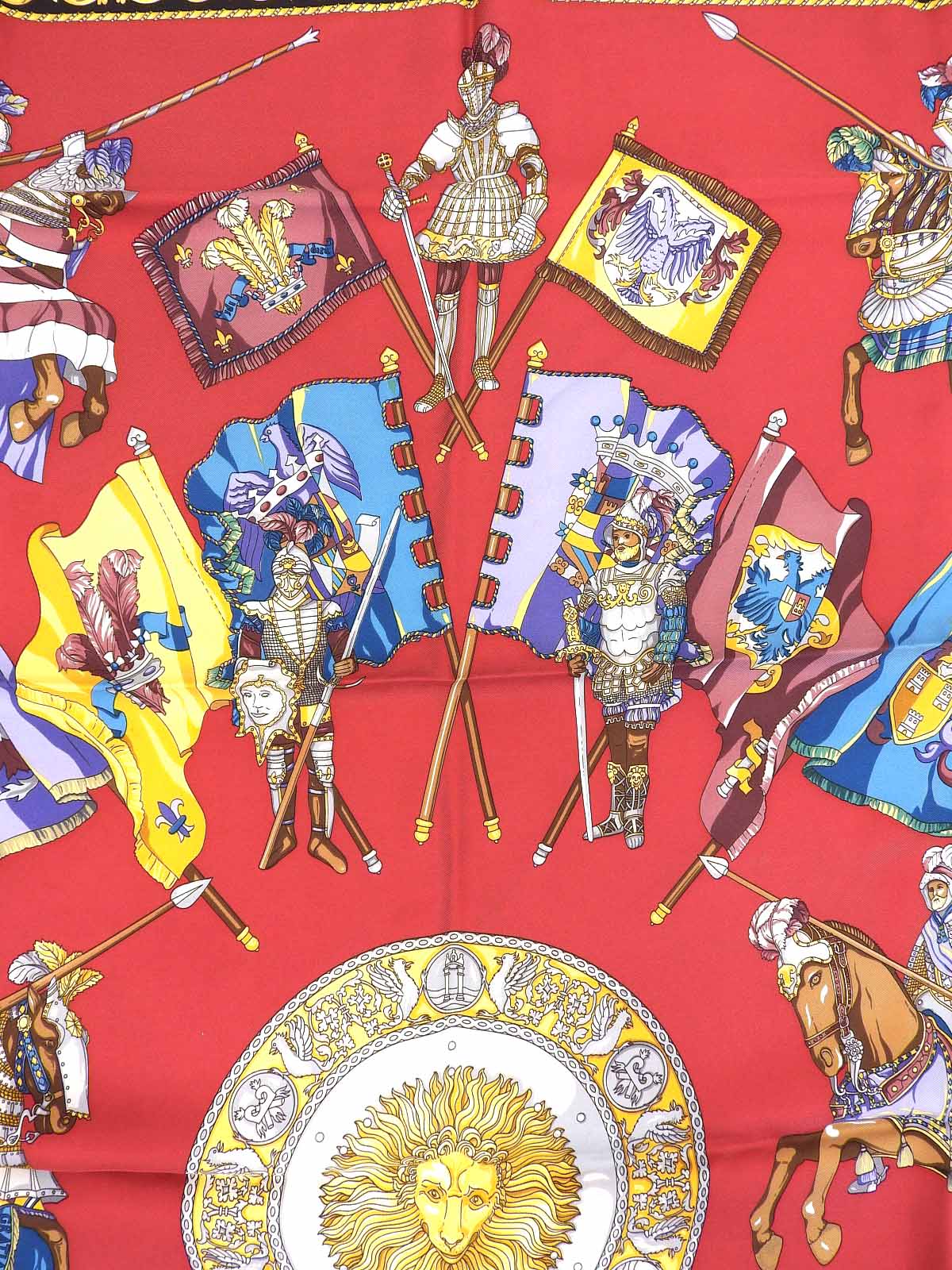 Multi-motif scarf Bordeaux/Multi