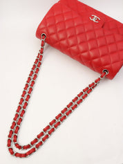 CC Turn-lock Chain Bag, Red, circa 2013