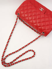 CC Turn-lock Chain Bag, Red, circa 2013