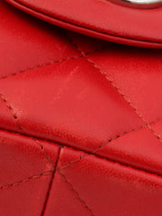CC Turn-lock Chain Bag, Red, circa 2013