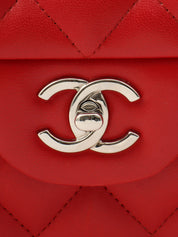 CC Turn-lock Chain Bag, Red, circa 2013