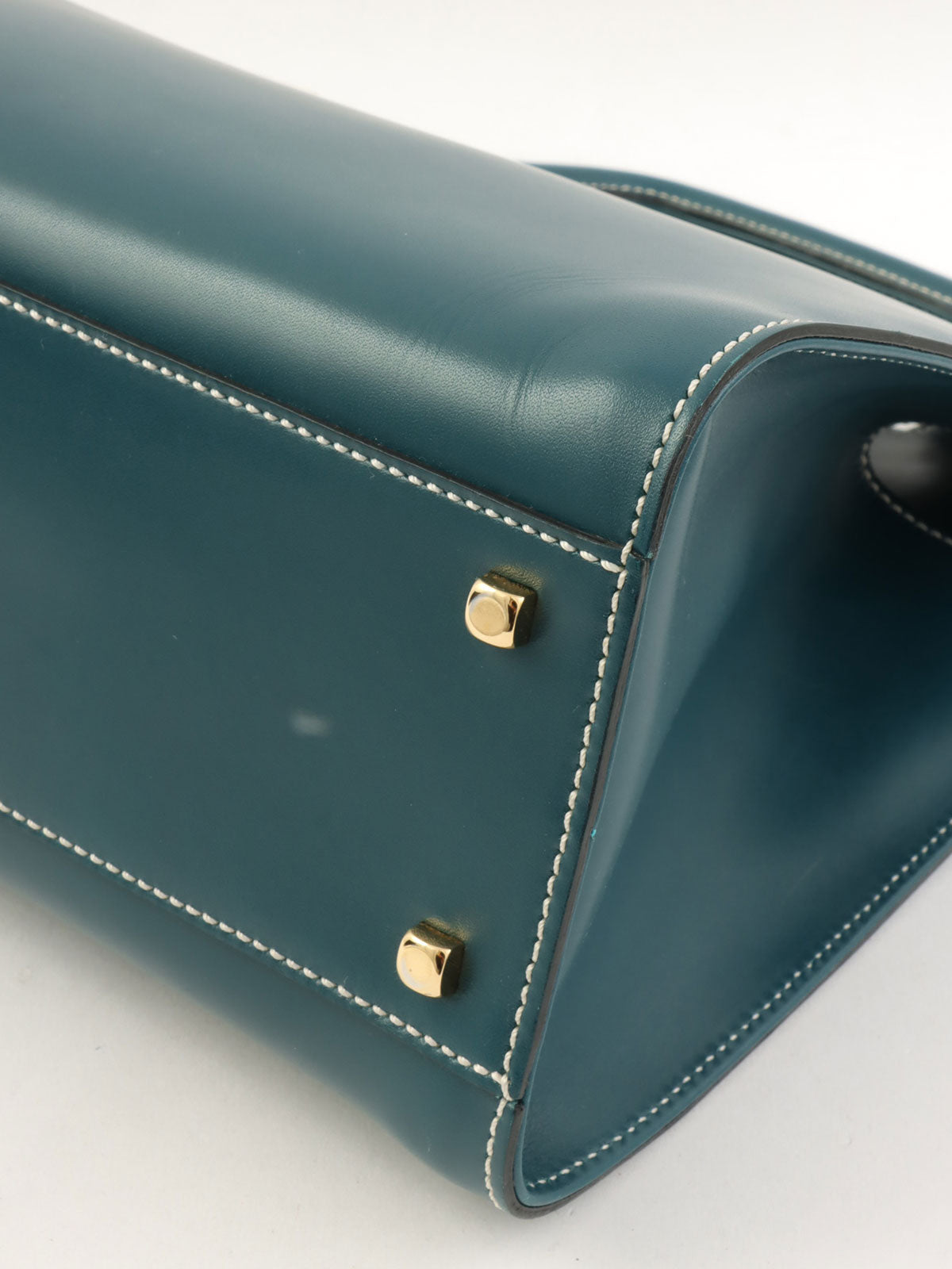 Double Gancini Plate 2-Way Bag, Green