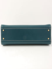 Double Gancini Plate 2-Way Bag, Green