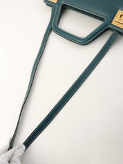 Double Gancini Plate 2-Way Bag, Green