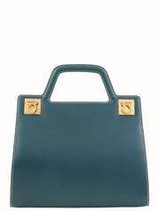 Double Gancini Plate 2-Way Bag, Green