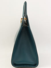 Double Gancini Plate 2-Way Bag, Green