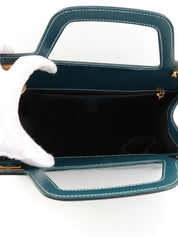 Double Gancini Plate 2-Way Bag, Green