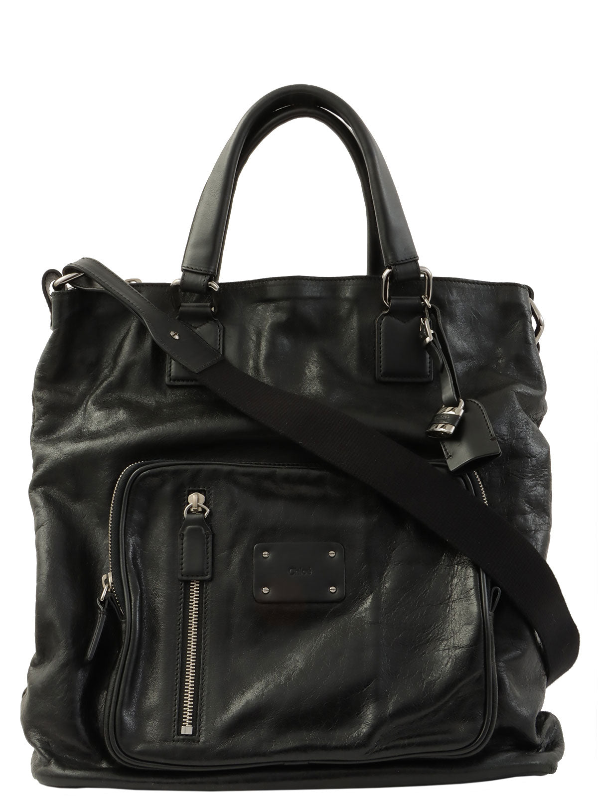 ロゴエンボス2wayバッグ ブラック