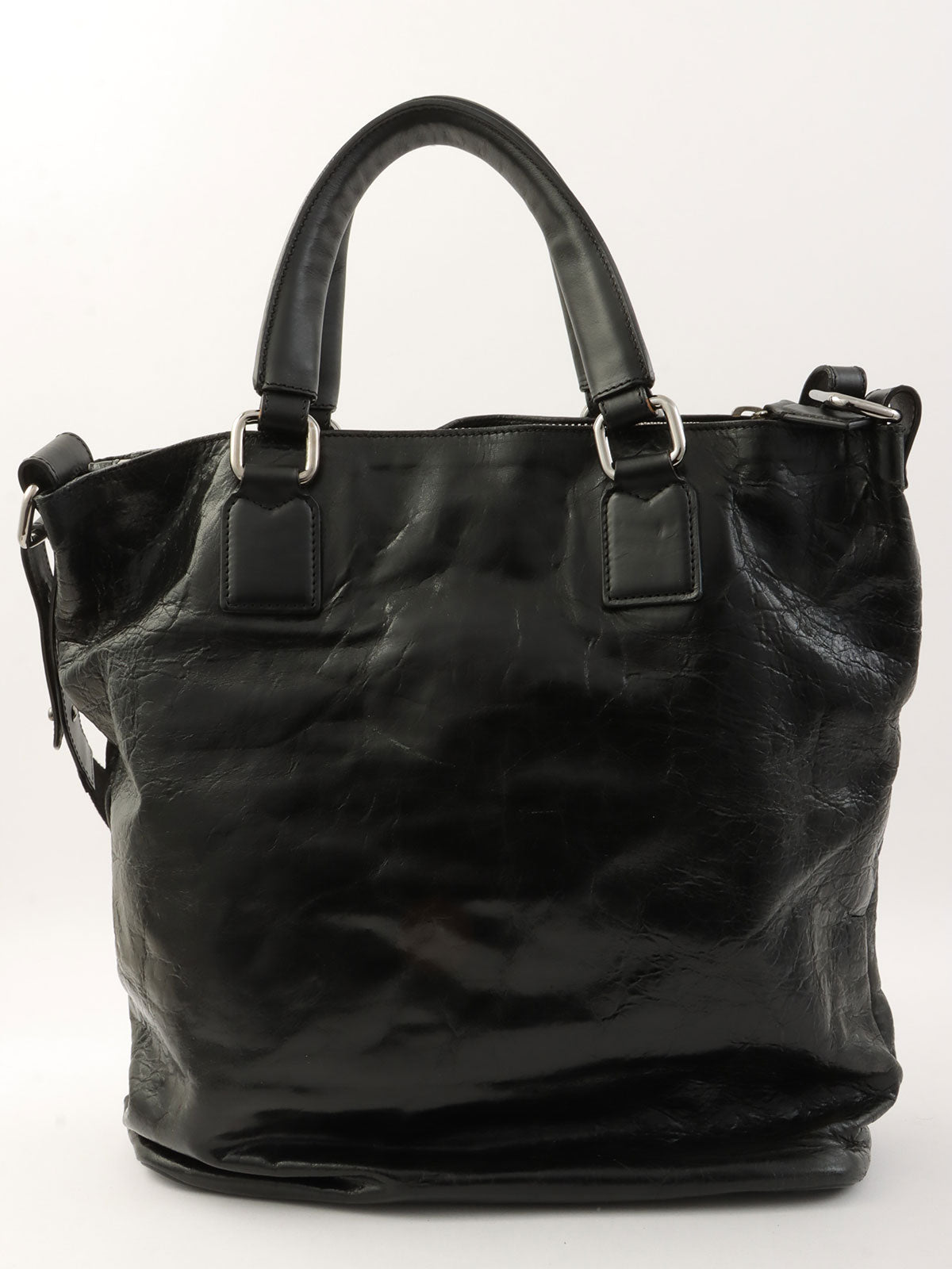 ロゴエンボス2wayバッグ ブラック