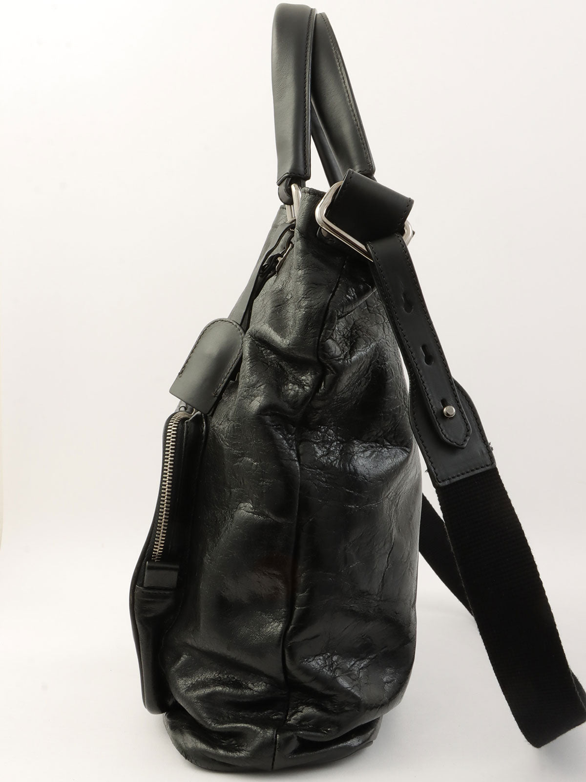 ロゴエンボス2wayバッグ ブラック