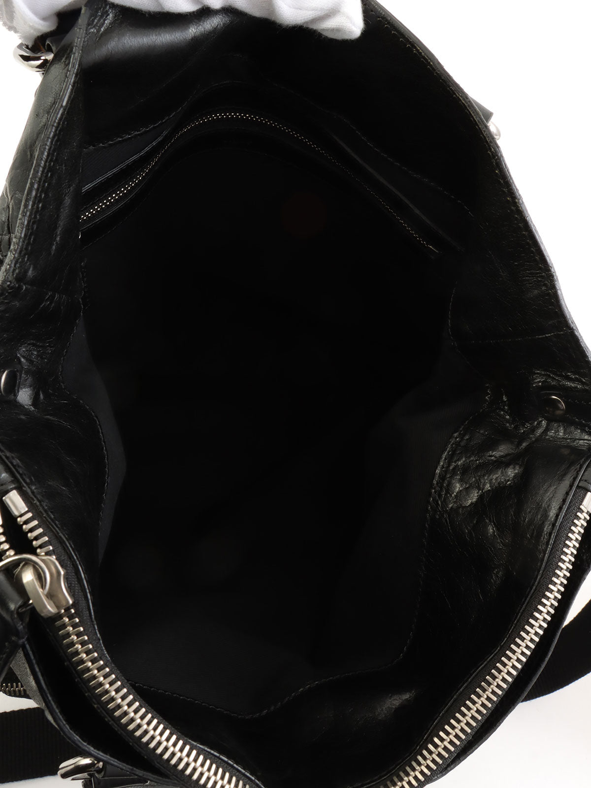 ロゴエンボス2wayバッグ ブラック