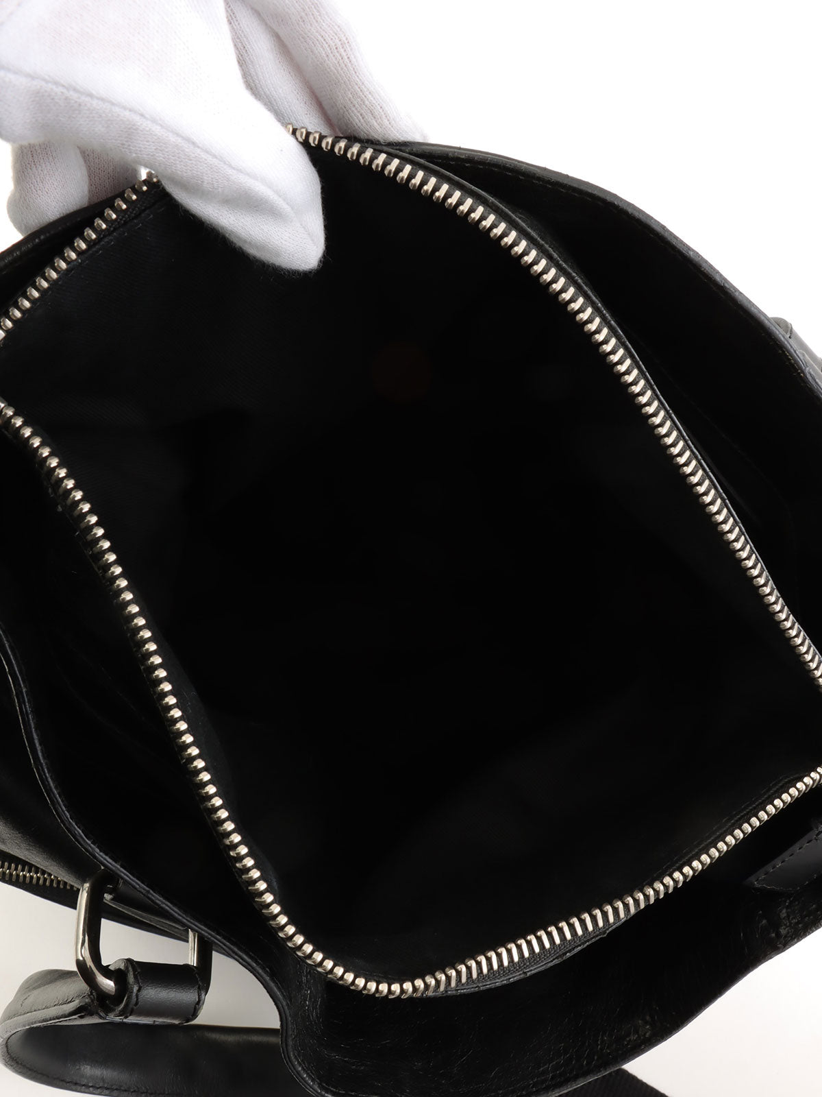 ロゴエンボス2wayバッグ ブラック