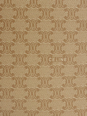 マカダムパターンロゴプレートショルダーバッグ ベージュ