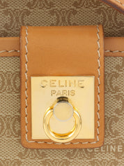 マカダムパターンロゴプレートショルダーバッグ ベージュ