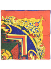 Carré 90 LES ANIMAUX Pattern Scarf Red