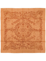 カレ90 Au Pays de Cocagneパターンスカーフ オレンジ